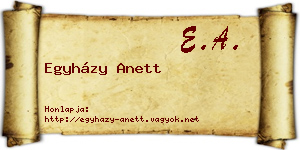 Egyházy Anett névjegykártya